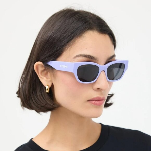 Celine CL40197U 78A MONOCHROMS BRAND NEW Sunglasses Lilac Smoke Unisex Cat Eye - Picture 1 of 10